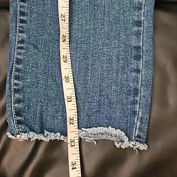 DKNY Rivington  Slim Straight Crop Jeans Denim Original Sz 28 High Rise - Picture 5 of 7